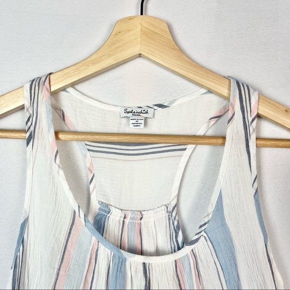 Splendid Pastel Stripe Scoop Neck Cotton Cami Tank Top S - Picture 4 of 4